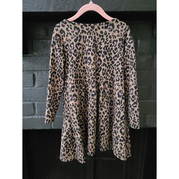 Zara Leopard Print long sleeved knit dress size 6 - Picture 1 of 4